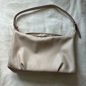 Faux leather Beige tote bag